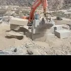 تكسير الصخور وبكلين بنا حجر وقص اراضي