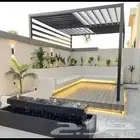 سواتر مظلات جلسات شتويه  تنسيق احواش  عوازل اسطح  اصباغ