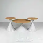 طقم طاولات خدمة سطح خشب أنيق متوفر بعدة ألوان (( جديد ))