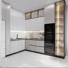 مطبخ صاج عصرية وحديثه مفصلات إيطالي هيدروليك