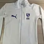جاكيت الهلال اسود و ابيض رياضي مع فتحة الأصبع نسيج قطن ناعم
