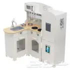 مطبخ خشبي للاطفال بتصميم كلاسيكي - لعبة مطبخ بتصممي زاوية