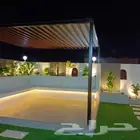 تنسيق حدائق مظلات نوافير شلالات