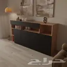 كونسول بوفية او مدخل لون بني مع اسود
