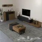 طقم طاولة تلفاز مع طاولة وسط مع ركن قهوة من Beautiful Corner