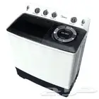 غسالة ميديا   حوضين   14 كجم غسيل و 10 كجم تجفيف