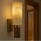 ابليك جداري رخامي   ذهبي   قاعدة لمبة E27