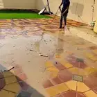 تنظيف وغسيل حوش المنزل من الغبار