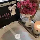 بوكسات عبايات أكياس عبايات لوقو جلد ليبل قماش أكواب شرايط