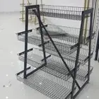 استاند خشبي. ارفف شبك استيل استاند استيل