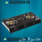 موقد غاز زجاجي مسطح 3 شعلة اشعال ذاتي