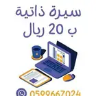 تصميم سيرة ذاتية عربية سي في cv بملف pdf خبرة لأكثر من عام