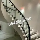 تركيب درابزين سلم استانلس ستيل و زجاج