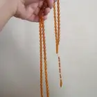 سبحة كهرمان لون منجاوي حبة زيتونه (جديدة).