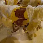لعشاق النحت اليدوي طاوله دائريه وطاولتين مربعه نحت ولوحه