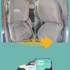 هذا مو كرسي جديد لسيارة..هذي قبل وبعد من مغسلة رغوة السريعة
