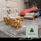 جلسات_خارجية خشب وحديد