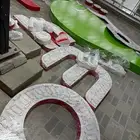 تركيب لوحات أحرف مضيئة اكرليك زنكور ستيل