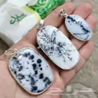 قلادات فضه بحجر عقيق شجري