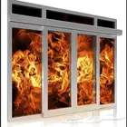 زجاج مقاوم للحريق 120 دقيقة حسب اشتراطات الدفاع المدني