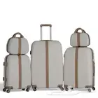 شنط سفر 5 قطع بحالة ممتازة   لون بيج   استعمال مرة واحدة