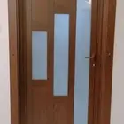Aluminum door with wooden color