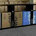 سلة المهملات من  الفولاذ  المقاوم  للصدأ ذات السعة كبيرة