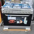 فرن فيستل 5 عيون غاز - شبك ميلانيوم مطلي - 60x90 سم - تركي