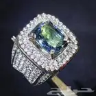 خاتم تنزانيت طبيعي فاخر