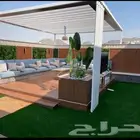تنسيق حدائق مظلات شلالات