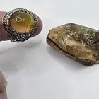 خاتم رجالي فضة بحجر الأوبال