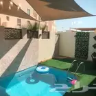 شاليه على شواطئ نصف القمر مع مسبح خاص للإيجار اليومي