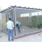 مجالس زجاج اكواخ جلسات يونانية خارجيه واجهات فلل الالمنيوم ا
