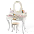 تسريحة خشب للاطفال بالحجم الكبير - لعبه تسريحه للأطفال