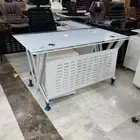 Office tables glass luxury glass office table