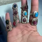 خواتم فضة بلورية معالجة