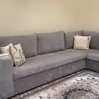 كنب حرف L للبيع تم تفصيله بمواصفات مريحه جدا