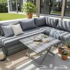 جلسة خارجية مكون من مقعدين ثنائي و طاولة صناعة صينية