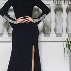 فستان فخم اسود بسوارفسكي جديد