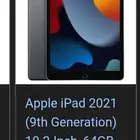 ipad 9th generation 64gb only wifi with box charger and cove
