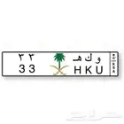 لوحة مميزة رقمين 33