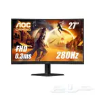 شاشة ألعاب C27G4ZE حجم 27 بوصة 280HZ 0.3MS من شركة AOC