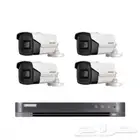 عدد 4 كاميرات 8 ميجا - خارجية رؤية ليلية 60 متر مع جهاز تسج