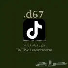 يوزر تيك توك d67.