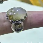 خاتم عقيق يمني رقم 1 ع فضه 925