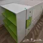 سرير فخم من عمر 0 إلى8 سنين للجنسين مرتبة مجانا مكتب مجانا