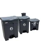 سلة مهملات للاستخدام الخارجي بعجلات