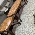 ثلاث طاولات نوع فاخر من الخام والخشب التقيل
