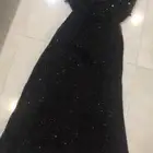 فستان سهرة انيقة سادة فساتين نسائي ملكي مخصر شبه جديد ملابس