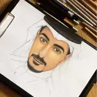 رسامة شخصيات . مع برواز وتغليف هدايا 